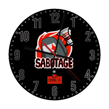 Among US Sabotage, Ρολόι τοίχου ξύλινο (30cm)