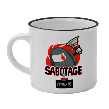Among US Sabotage, Κούπα κεραμική vintage Λευκή/Μαύρη 230ml