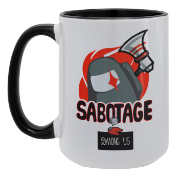 Among US Sabotage, Κούπα Mega 15oz, κεραμική Μαύρη, 450ml