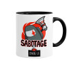 Among US Sabotage, Κούπα χρωματιστή μαύρη, κεραμική, 330ml