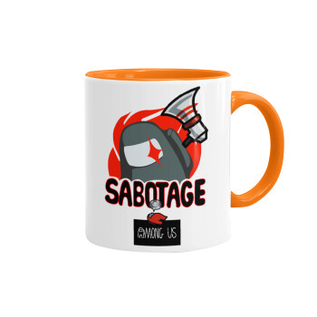 Among US Sabotage, Κούπα χρωματιστή πορτοκαλί, κεραμική, 330ml