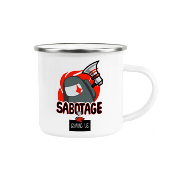 Among US Sabotage, Metallic enamel cup white 360ml