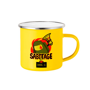 Among US Sabotage, Yellow Enamel Metallic Cup 360ml