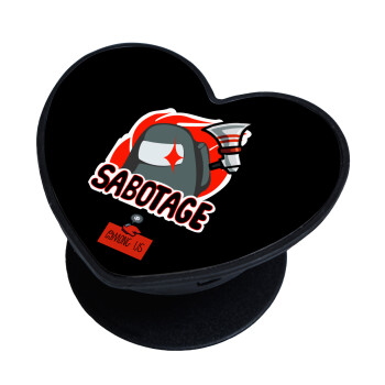 Among US Sabotage, Phone Holders Stand  καρδιά Μαύρο Βάση Στήριξης Κινητού στο Χέρι