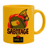 Ceramic coffee mug yellow, 330ml