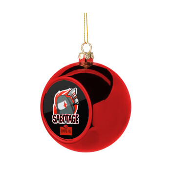 Among US Sabotage, Christmas tree ball Red 8cm