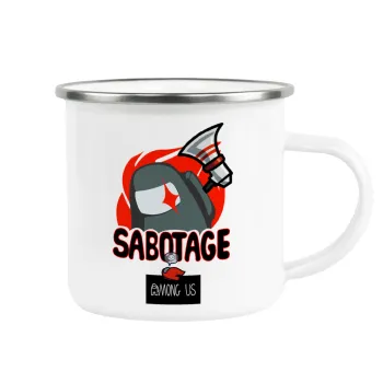 Among US Sabotage, Κούπα Μεταλλική εμαγιέ λευκη 360ml