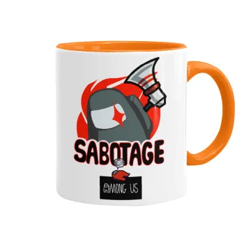 Among US Sabotage, Κούπα χρωματιστή πορτοκαλί, κεραμική, 330ml