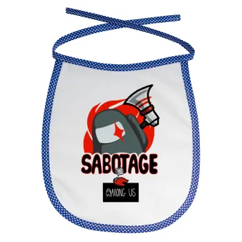 Among US Sabotage, Σαλιάρα μωρού αλέκιαστη με κορδόνι Μπλε