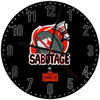 Among US Sabotage, Ρολόι τοίχου ξύλινο (30cm)