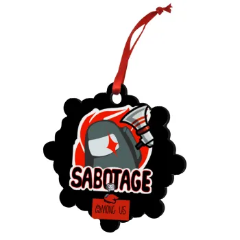 Among US Sabotage, Christmas ornament snowflake wooden 7.5cm