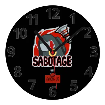 Among US Sabotage, Ρολόι τοίχου γυάλινο (20cm)