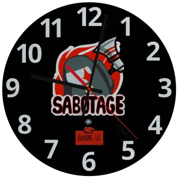 Among US Sabotage, Ρολόι τοίχου γυάλινο (30cm)