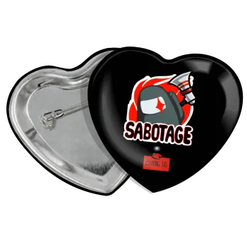Among US Sabotage, Κονκάρδα παραμάνα καρδιά (57x52mm)