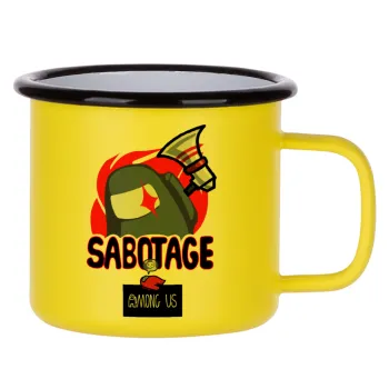 Among US Sabotage, Κούπα Μεταλλική εμαγιέ ΜΑΤ Κίτρινη 360ml