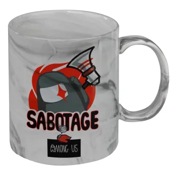 Among US Sabotage, Κούπα κεραμική, marble style (μάρμαρο), 330ml