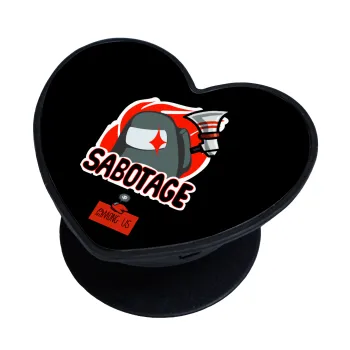 Among US Sabotage, Phone Holders Stand  καρδιά Μαύρο Βάση Στήριξης Κινητού στο Χέρι