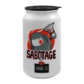 Among US Sabotage, Κούπα ταξιδιού μεταλλική με καπάκι (tin-can) 500ml