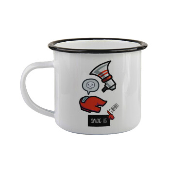 Among US Shhhh!!!, Κούπα εμαγιέ με μαύρο χείλος 360ml