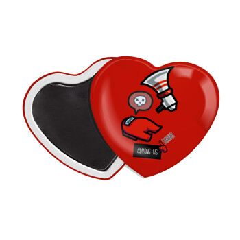 Among US Shhhh!!!, Μαγνητάκι καρδιά (57x52mm)
