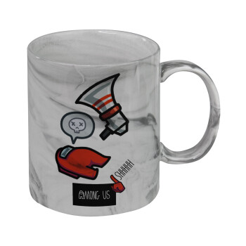 Among US Shhhh!!!, Mug ceramic marble style, 330ml