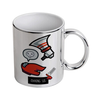 Among US Shhhh!!!, Mug ceramic, silver mirror, 330ml