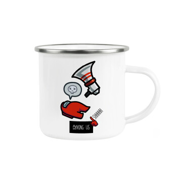 Among US Shhhh!!!, Κούπα Μεταλλική εμαγιέ λευκη 360ml