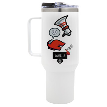Among US Shhhh!!!, Mega Stainless steel Tumbler with lid, double wall 1,2L