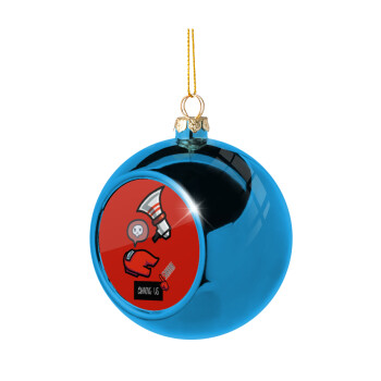 Among US Shhhh!!!, Χριστουγεννιάτικη μπάλα δένδρου Μπλε 8cm