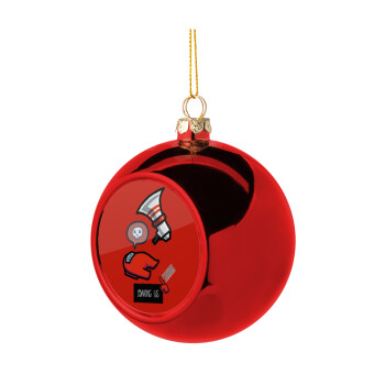 Among US Shhhh!!!, Χριστουγεννιάτικη μπάλα δένδρου Κόκκινη 8cm