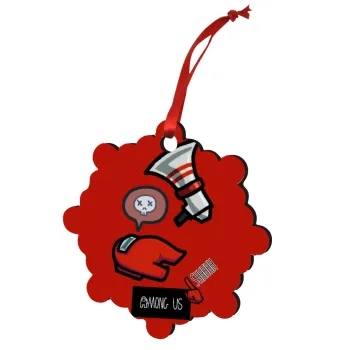 Among US Shhhh!!!, Christmas ornament snowflake wooden 7.5cm