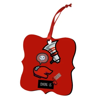 Among US Shhhh!!!, Christmas ornament polygon wooden 7.5cm