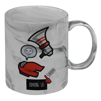 Among US Shhhh!!!, Mug ceramic marble style, 330ml