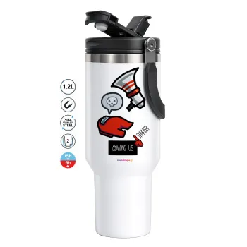 Among US Shhhh!!!, Mega Tumbler με καπάκι, διπλού τοιχώματος (θερμό) 1,2L