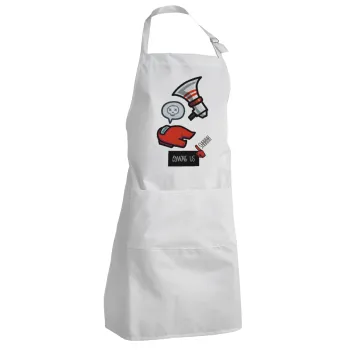 Among US Shhhh!!!, Ποδιά Σεφ Ολόσωμη Ενήλικων (με ρυθμιστικά και 2 τσέπες)