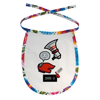 Among US Shhhh!!!, Σαλιάρα μωρού αλέκιαστη με κορδόνι Χρωματιστή