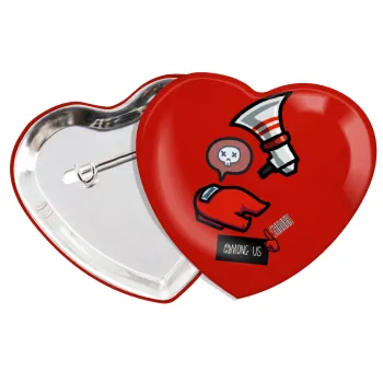 Among US Shhhh!!!, Κονκάρδα παραμάνα καρδιά (57x52mm)