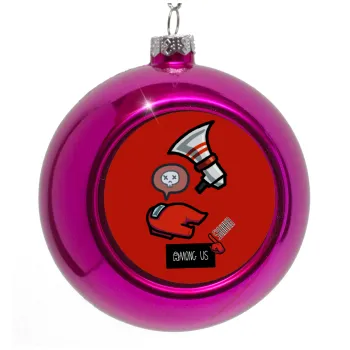 Among US Shhhh!!!, Purple Christmas tree ornament bauble 8cm