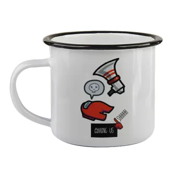 Among US Shhhh!!!, Κούπα εμαγιέ με μαύρο χείλος 360ml