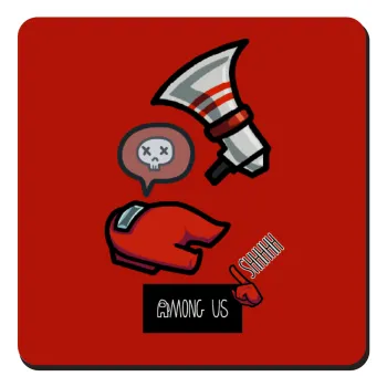 Among US Shhhh!!!, Τετράγωνο μαγνητάκι ξύλινο 9x9cm