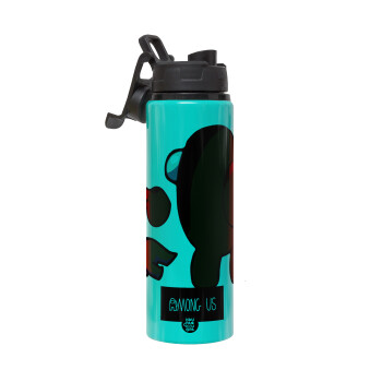 Among US i am impostor..., Μεταλλικό παγούρι νερού με καπάκι ασφαλείας, αλουμινίου 850ml