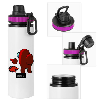 Among US i am impostor..., Metallic water bottle with safety lid, 850ml aluminum