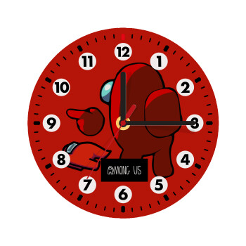 Among US i am impostor..., Ρολόι τοίχου ξύλινο (20cm)