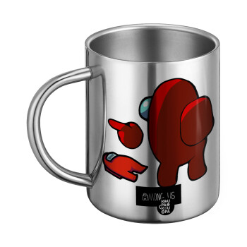 Among US i am impostor..., Ανοξείδωτη Μεταλλική Κούπα 450ml - Διπλού Τοιχώματος