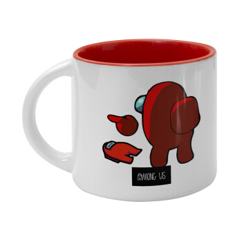 Among US i am impostor..., Κούπα κεραμική 400ml Λευκή/Κόκκινη