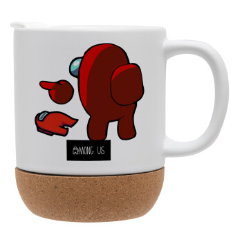 Among US i am impostor..., Κούπα, κεραμική με βάση φελού και καπάκι (ΜΑΤ), 330ml