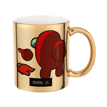 Among US i am impostor..., Mug ceramic, gold mirror, 330ml