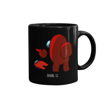 Among US i am impostor..., Κούπα Μαύρη, κεραμική, 330ml