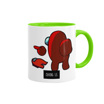 Among US i am impostor..., Κούπα χρωματιστή βεραμάν, κεραμική, 330ml