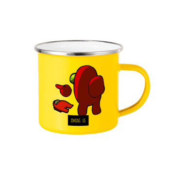 Among US i am impostor..., Yellow Enamel Metallic Cup 360ml